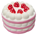 Pink Layer Sponge cake with Strawberries 