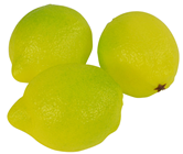 Plastic Lemons - 8cm Pk.3 