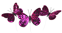 Metallic Pink Butterflies - Pk.3 