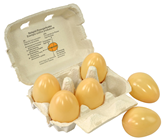 Plastic Brown Eggs - Pk.6 