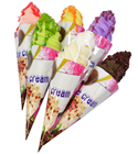 Fake Ice Cream Cone Assortment - Pk.6 