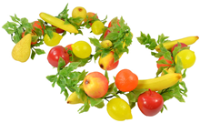 Plastic Fruit Garland - 200cm 