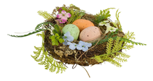 Nest with Coloured Eggs - 18cm