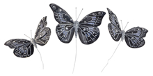 Decorative Grey Butterflies - Pk.3 