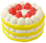 Yellow Layer Sponge Cake with Strawberri 