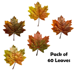 Artificial Autumn Leaves - Pk.60 