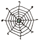 Glow in the Dark Spider in Web 