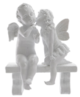 Cherub and Fairy on Branch Ornament 