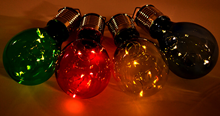 Outdoor Solar LED Coloured Bulb-Shaped L 