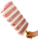 Giant Red and White Swirl Ice Cream Lolly