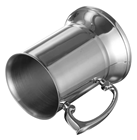 Silver Coloured Straight Beer Tankard 