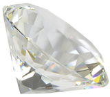 80mm Clear Diamond Cut K9 Crystal Glas 