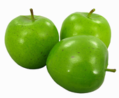 APPLE - GREEN 8CM, PK.3 