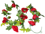 Red Poppy Garland - 170cm 