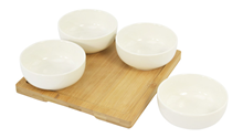 Tapas Bowl Set on Square Bamboo Tray 