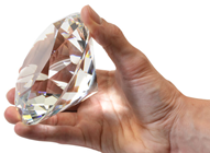 100mm Clear Diamond Cut K9 Crystal Gla 