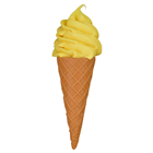 Lifelike Lemon Ice-Cream Cone 