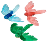 Coloured Birds in Flight - Pk.3 