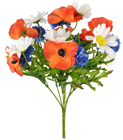 Red Poppy, White Daisy and Blue Corn 