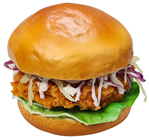 Lifelike Chicken Burger with Shredded Le 