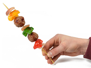 Meatball and Pepper Skewer Kebab 