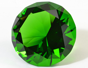 80mm Green Emerald Diamond Cut K9 Crys 