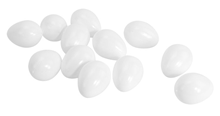 White Plastic Hens Eggs - 6.5 x 4.5c 