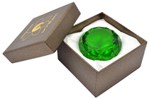 60mm Green Emerald Diamond Cut K9 Crystal Glass Gem