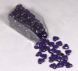 GLASS HEARTS, PURPLE - 500G PACK 