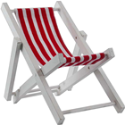 Mini Deckchair - Red 18cm 