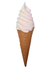 Lifelike Vanilla-Strawberry Angled Ice-Cream 