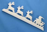 Fleece Reindeer Scene 