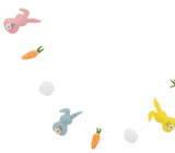 Easter Bunny & Carrot Garland