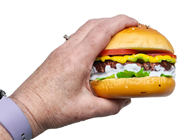 Lifelike Cheese Burger with Salad 