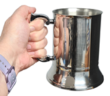 Silver Coloured Straight Beer Tankard 