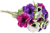 Artificial Purple Anemone Flower Stems - 