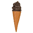 Lifelike Chocolate Ice-Cream Cone 