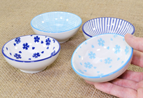 Blue Porcelain Nibble Dishes - Set of% 