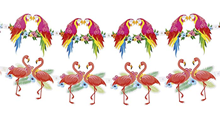 Flamingo & Parrot Hawaiian Bunting,  