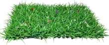 Fake Grass Panel with Flowers 