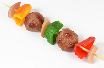 Meatball and Pepper Skewer Kebab 