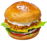 Lifelike Chicken Burger with Salad 