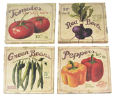 Vegetable Canvas Paintings - 4 Assorted% 
