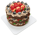 Chocolate, Fruit & Cream Layered Cak 