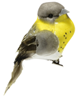 Yellow and Grey Garden Bird with Clip 