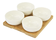 Tapas Bowl Set on Square Bamboo Tray 