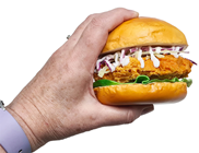 Lifelike Chicken Burger with Shredded Le 