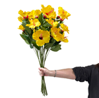 Bunch of 10 Yellow Hibiscus Flowers 