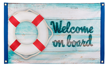Nautical Welcome on Board Flag Banner 