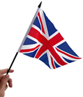 Polyester Union Jack hand-Held Flag -  